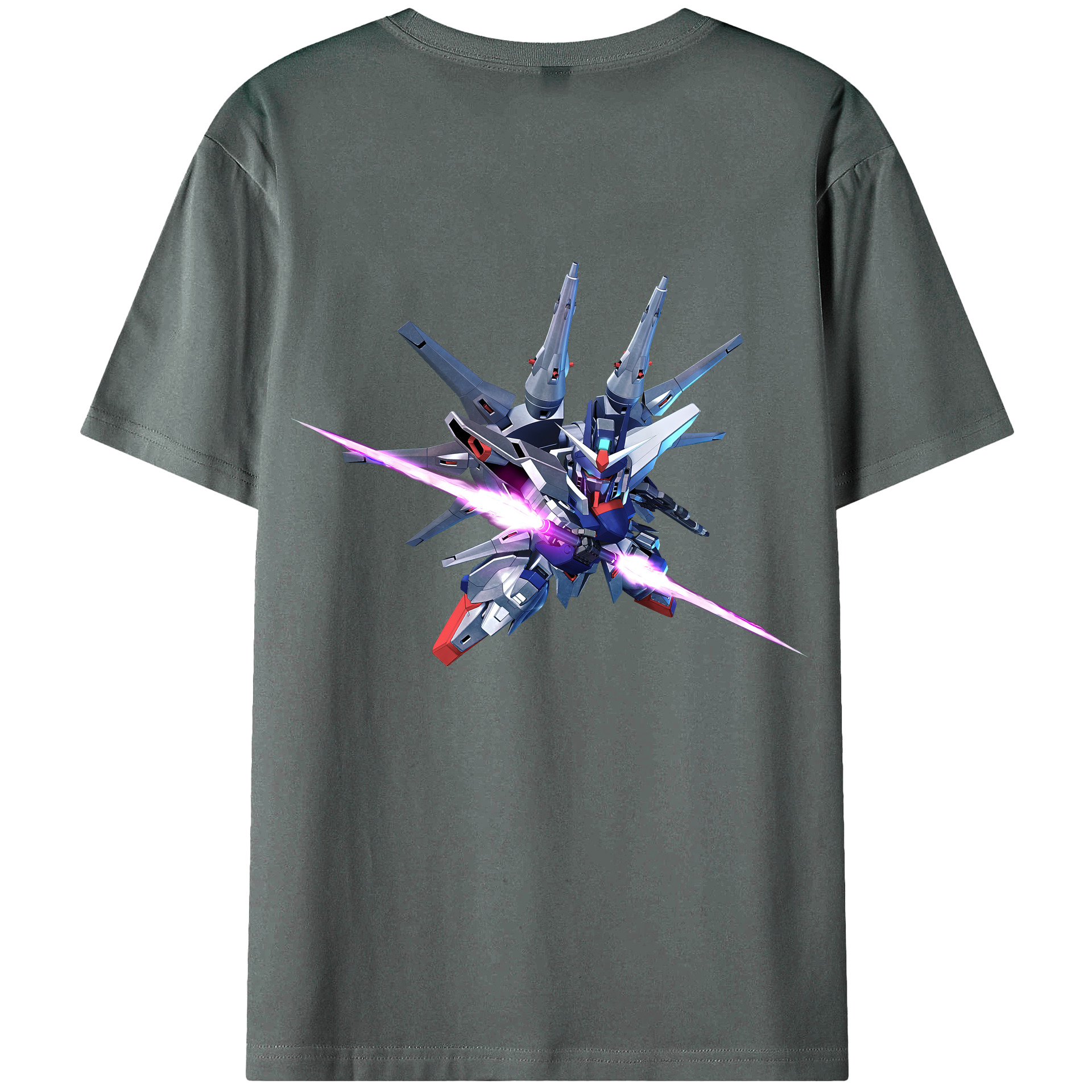 （画像用） 機動戦士ガンダム Mobile Suit Gundam 綿100％半袖Tシャツ（背面プリント）